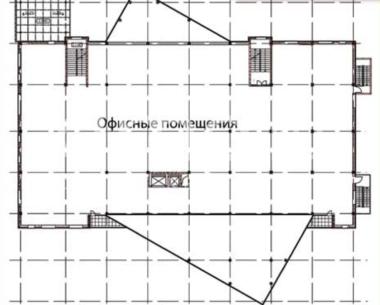 Планировка офиса 1325 м², 2 этаж, «Зеленоград, 1-ый Западный пр-д»